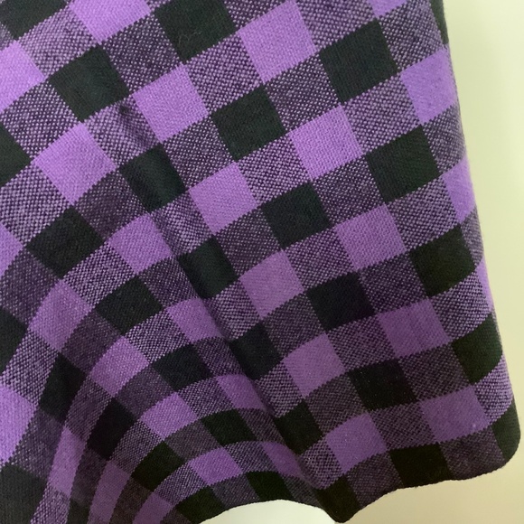 Gorgeous Purple Black Plaid Scarf Shawl - Picture 4 of 9